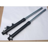 PŘEDNÍ TLUMIČE (PÁR) - ČERNÉ KLUZÁKY - JAWA 300CL, 350CL KÝVAČKA, PÉRÁK + MODEL 42